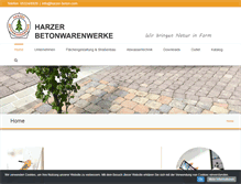 Tablet Screenshot of harzer-beton.com